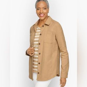 NWT Talbots Textured Shirt Jacket / Shacket -Size L